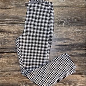Express checked cropped leggings